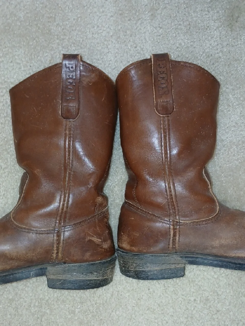Red Wing Shoes Pecos Brown Leather Pull-On Boots Mens 8.5 D - Picture 4 of 8